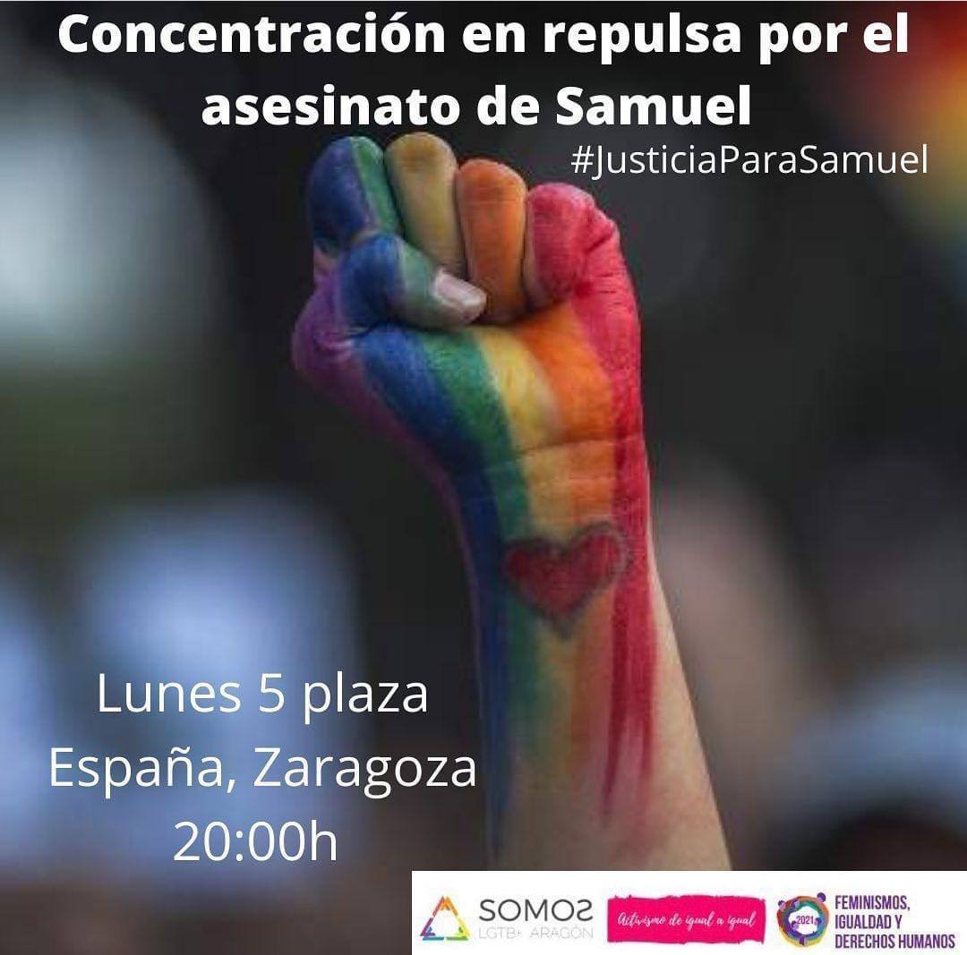 Concentración en repulsa del asesinato de Samuel