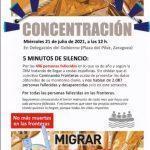 Concentración por todos los fallecidos tratando de llegar a costas españolas