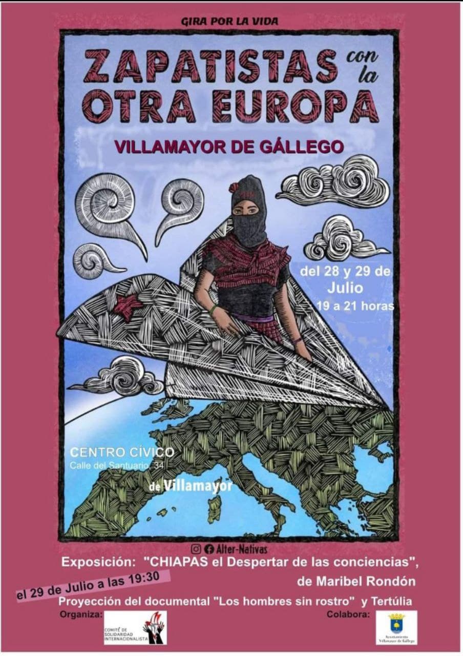 Zapatistas con la otra Europa: Villamayor de Gállego