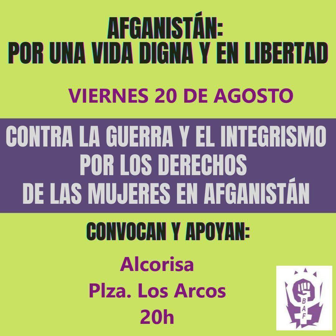 Concentración en apoyo a las mujeres afganas