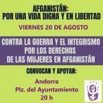 Concentración en apoyo a las mujeres afganas
