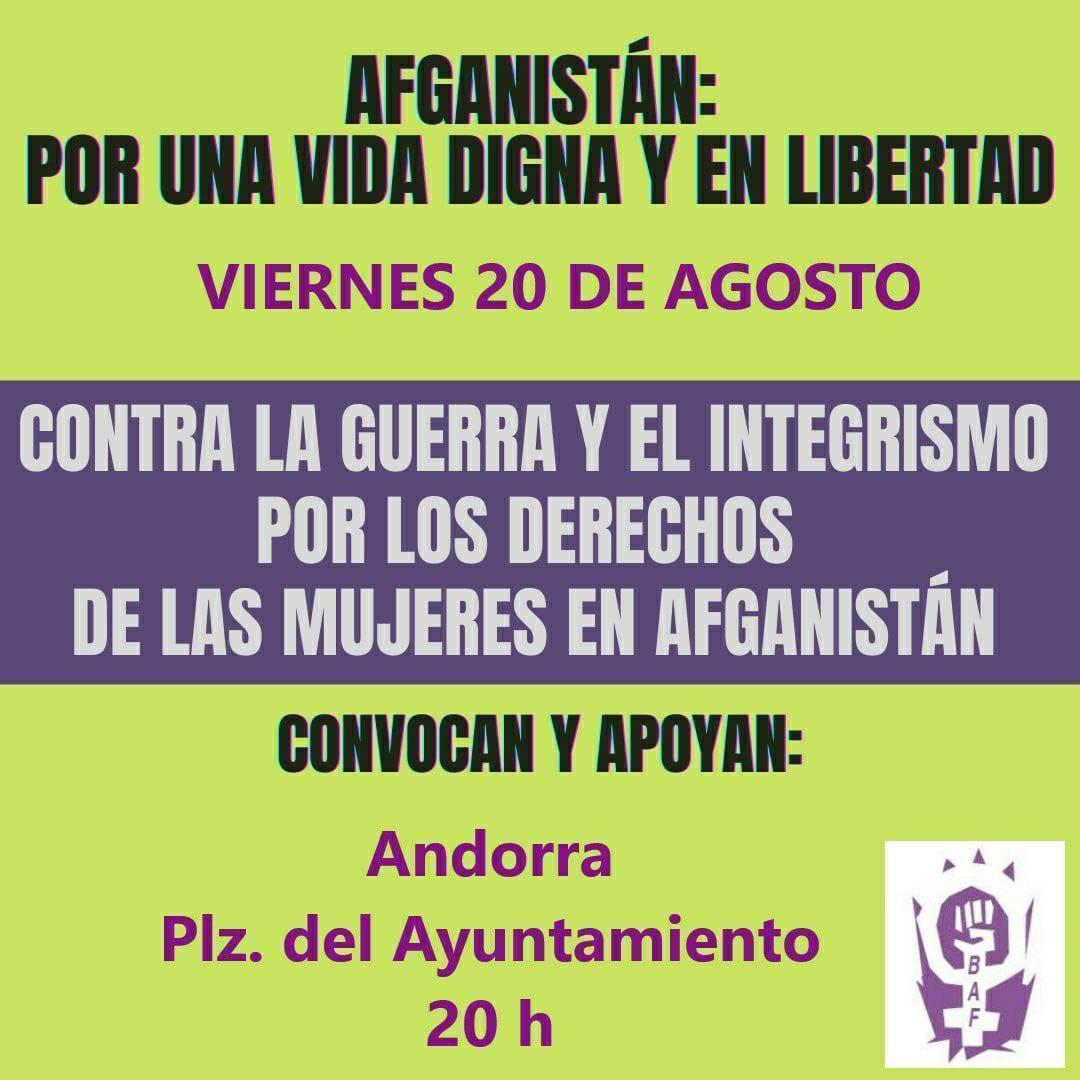 Concentración en apoyo a las mujeres afganas