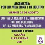 Concentración en apoyo a las mujeres afganas