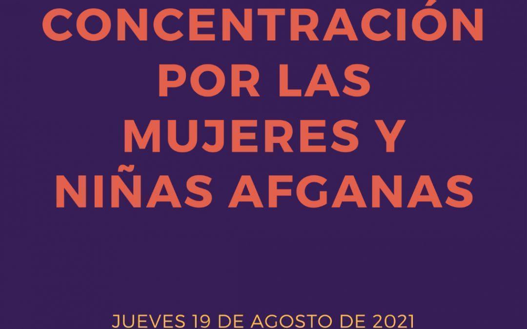 Concentración en apoyo a las mujeres afganas