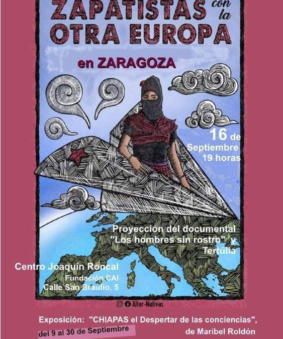 Zapatistas con la otra Europa en Zaragoza