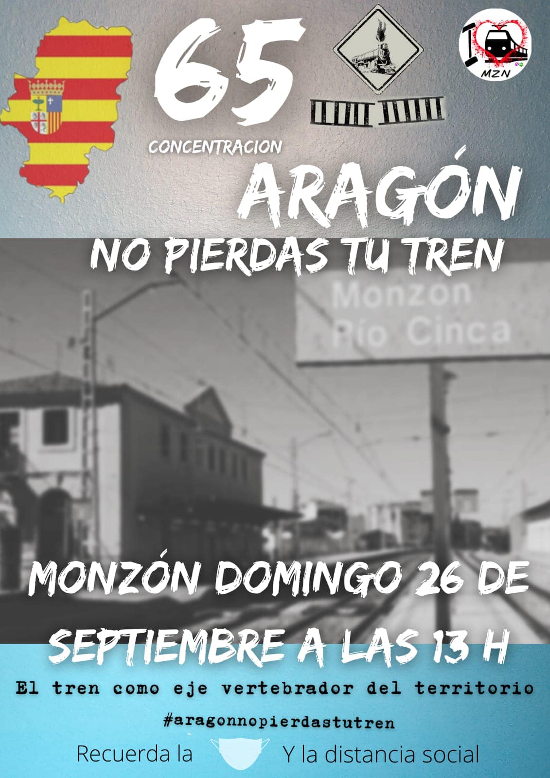 65ª concentración en Mónzón 'Aragón No Pierdas tu Tren'