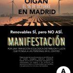Manifestación en Madrid: Renovables sí, pero NO ASÍ