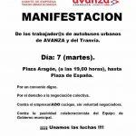 Manifestación AVANZA y Tranvía