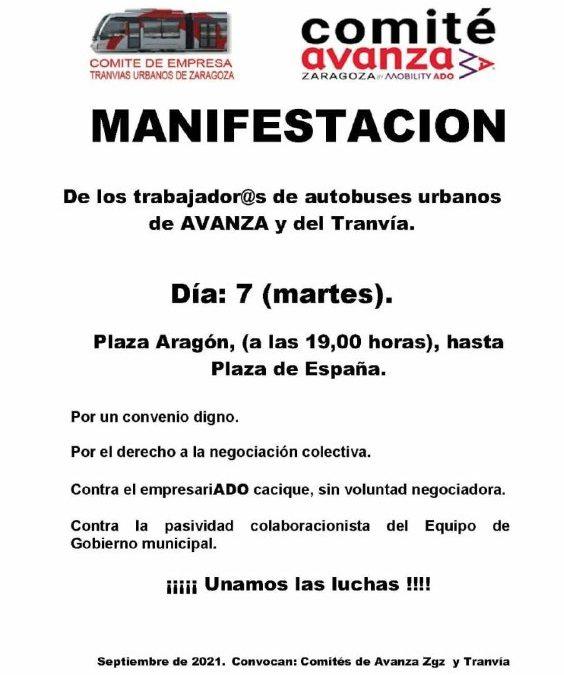 Manifestación AVANZA y Tranvía