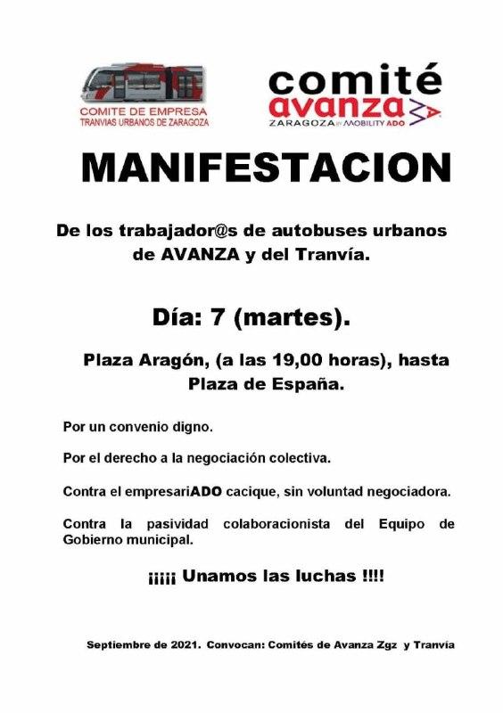 Manifestación AVANZA y Tranvía