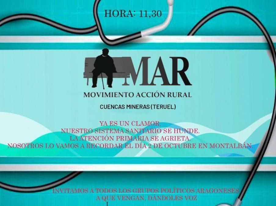 Participamos en la convocatoria del MAR por la defensa de la sanidad en el medio rural