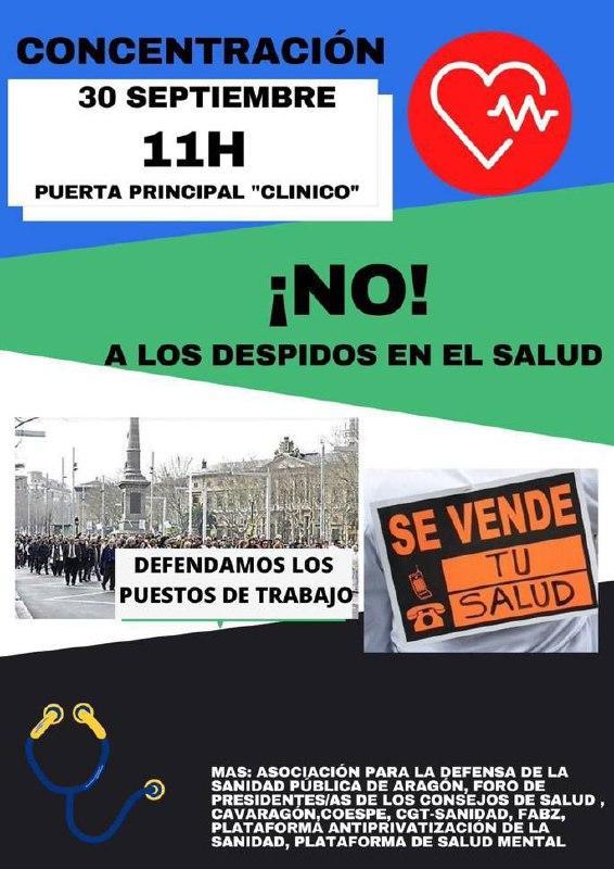 Concentración ¡No! A los despidos en el Salud