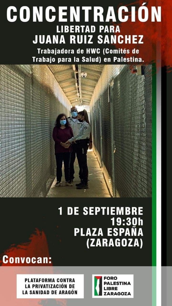 Concentración Libertad para Juana Ruiz Sánchez