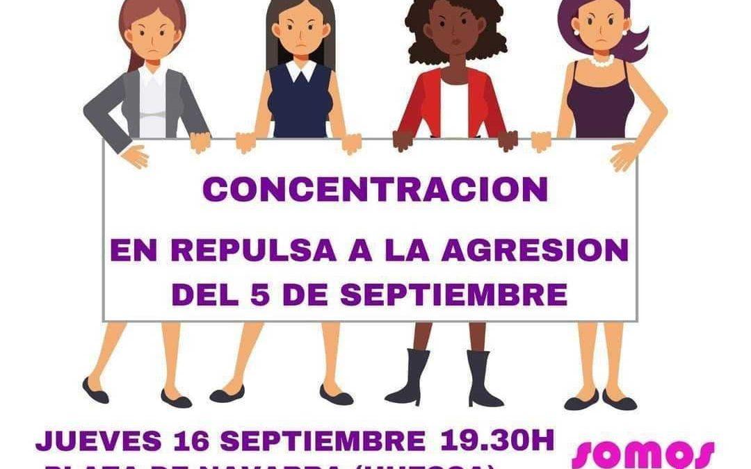 Concentración en repulsa a la agresión del 5 de septiembre