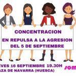 Concentración en repulsa a la agresión del 5 de septiembre