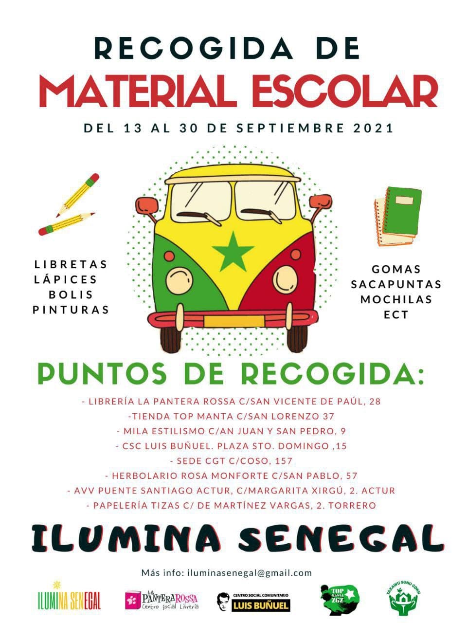 Recogida de material escolar