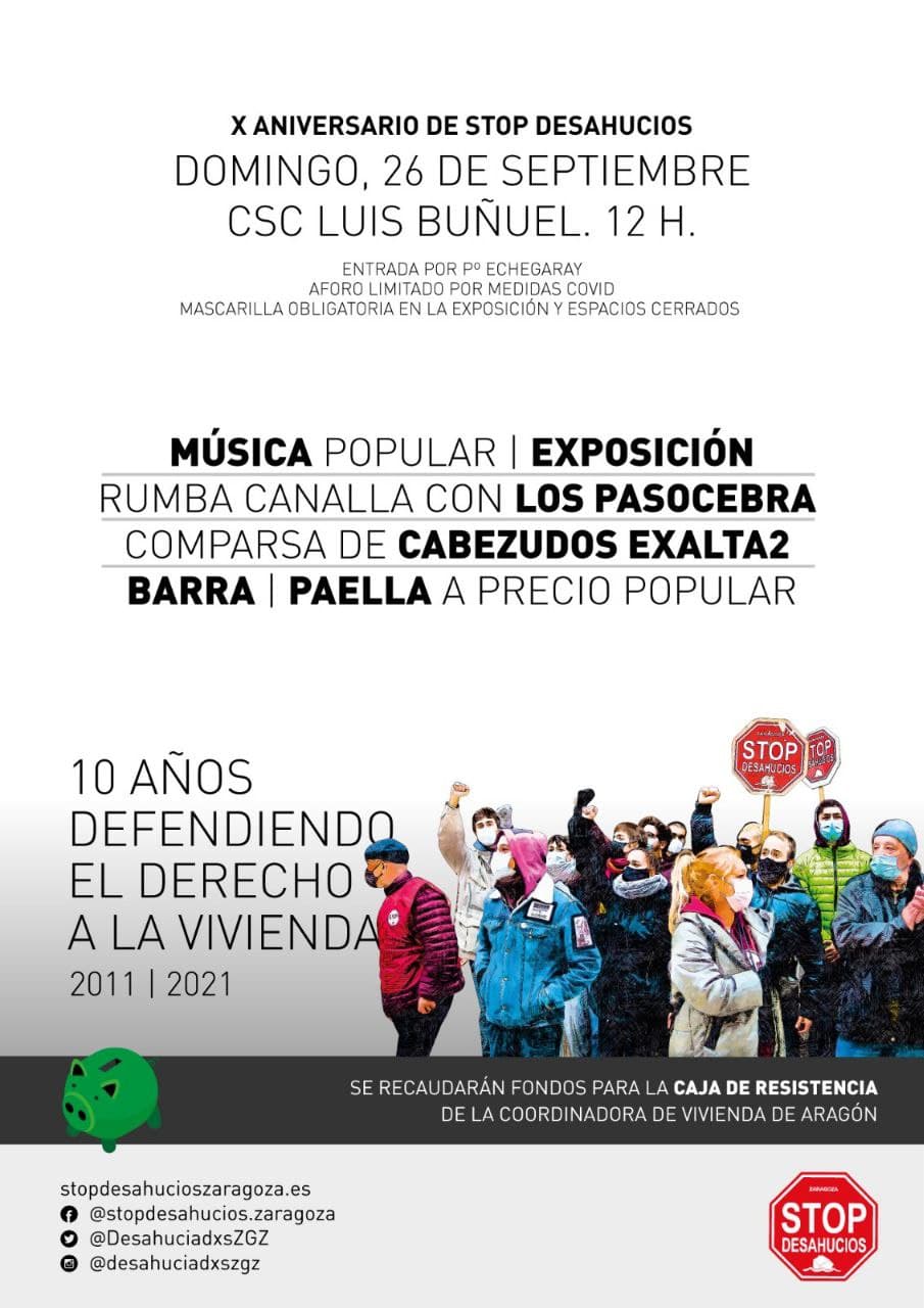 Xº aniversario de Stop Desahucios