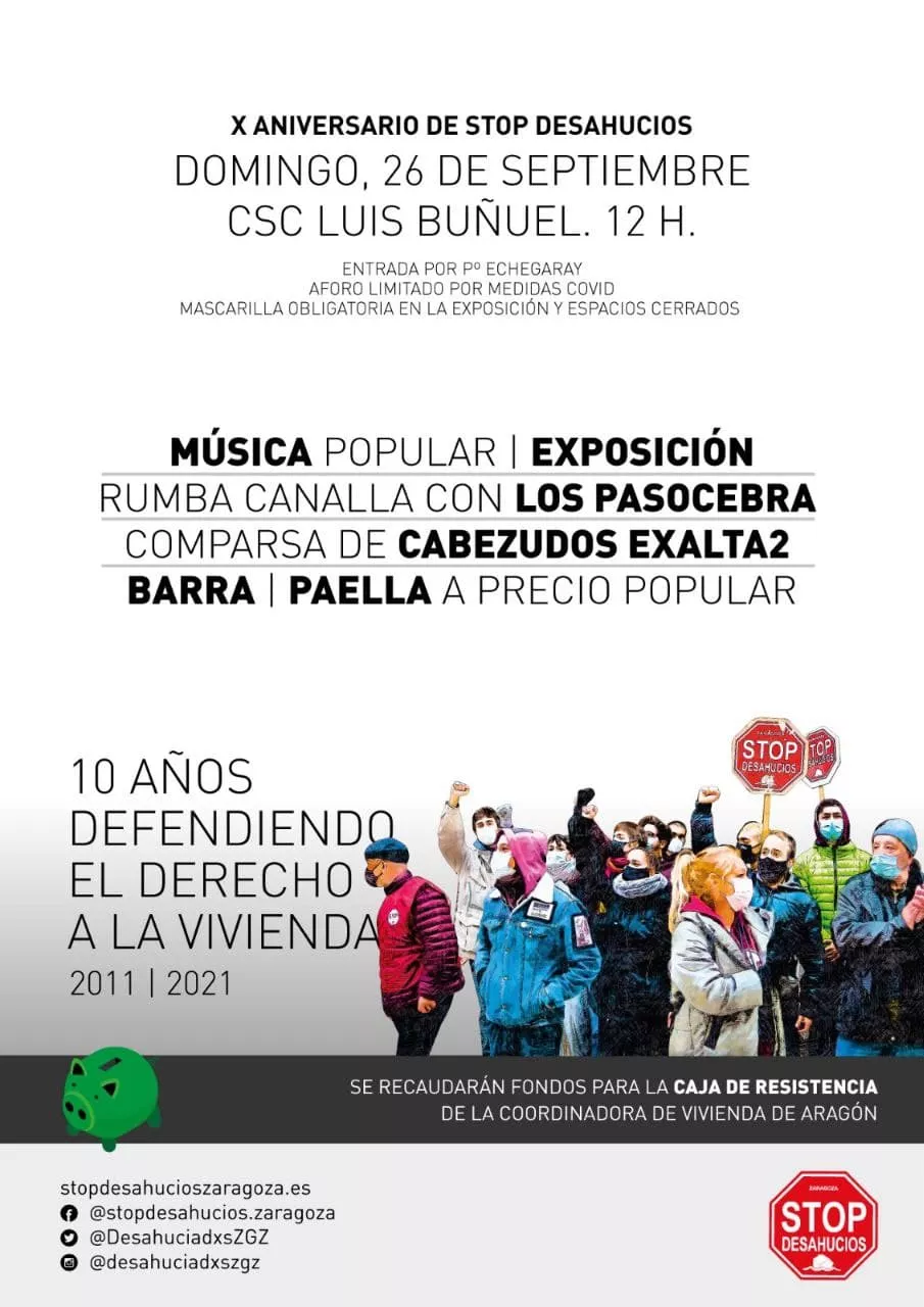 Xº aniversario de Stop Desahucios