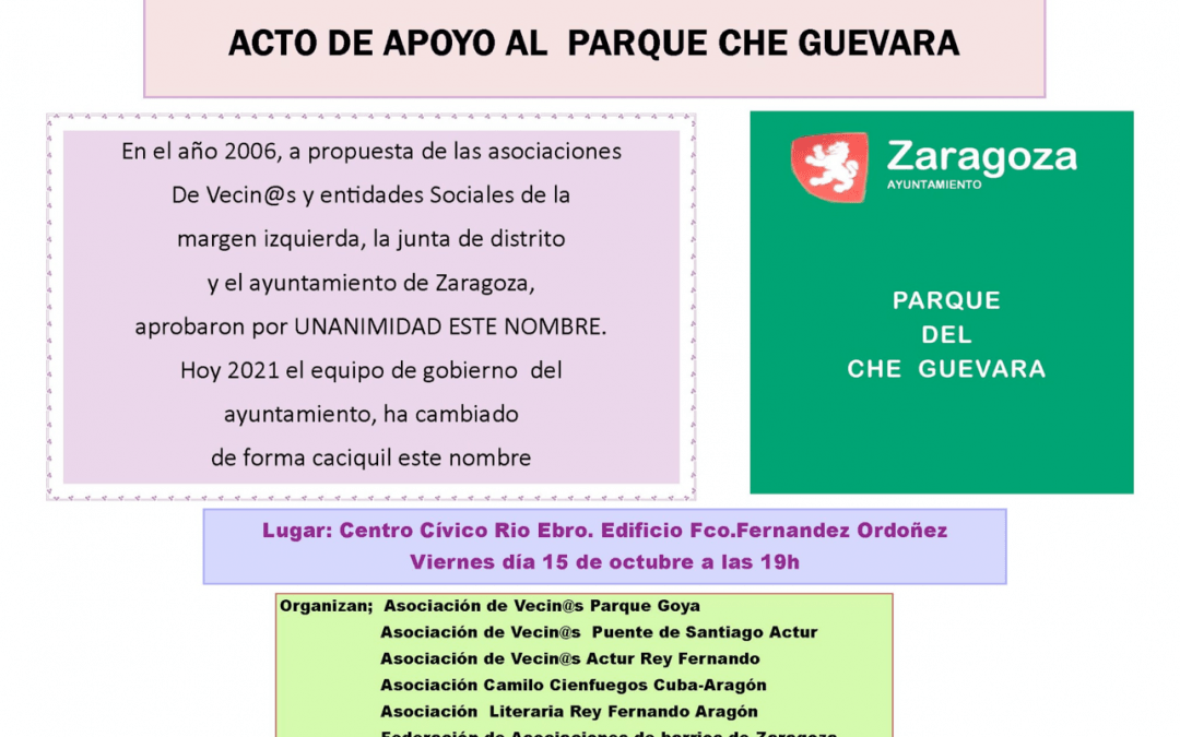 Acto de apoyo al Parque CHE GUEVARA