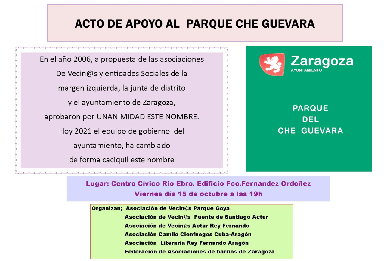 Acto de apoyo al Parque CHE GUEVARA
