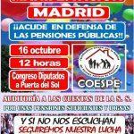 Manifestación Madrid: por unas pensiones suficientes y dignas