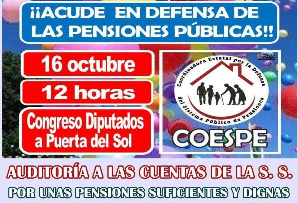 Manifestación Madrid: por unas pensiones suficientes y dignas