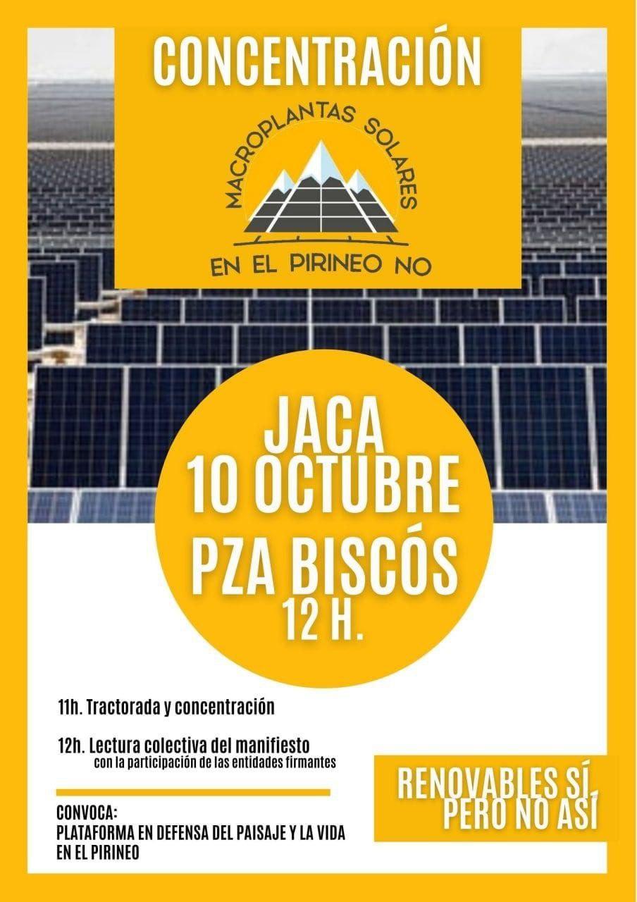 Concentración: Macroplantas solares en el Pirineo NO