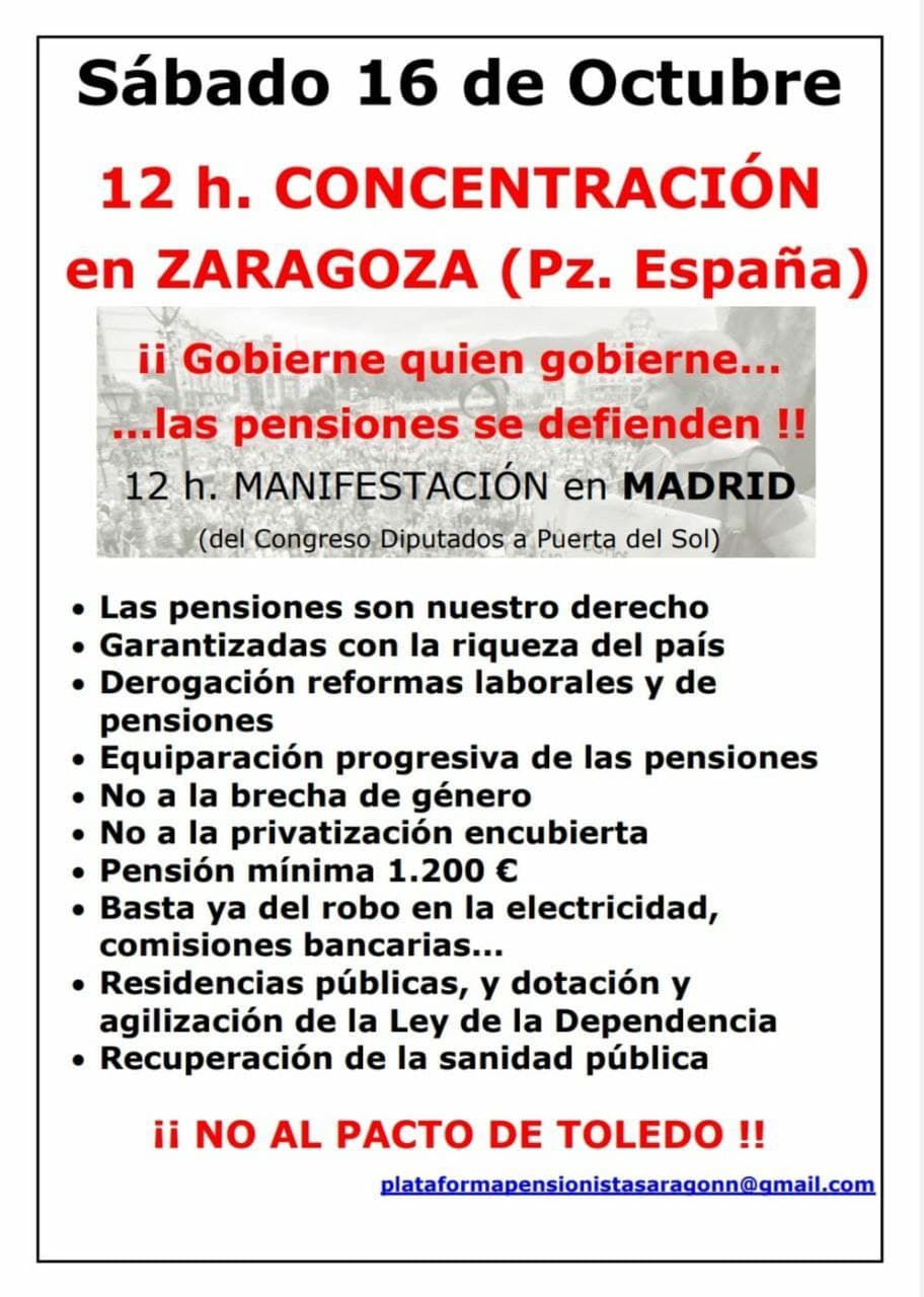 Concentración por las pensiones