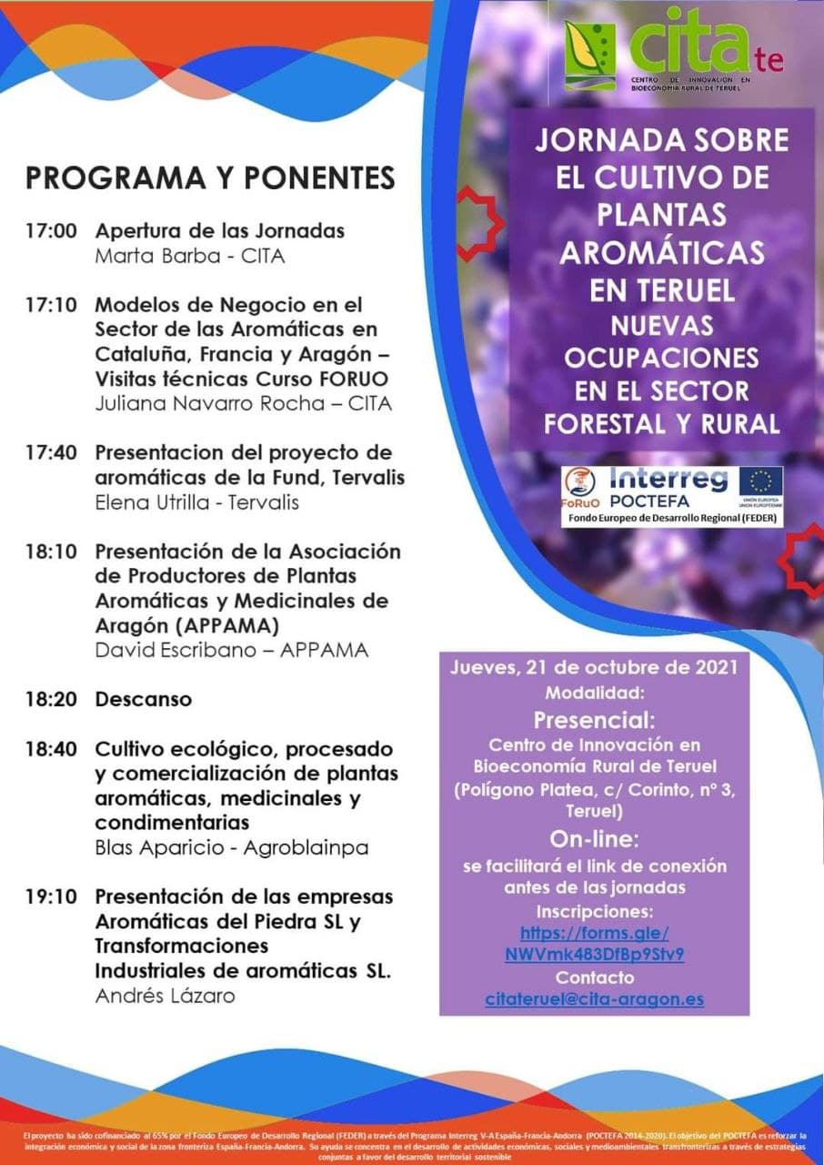 Jornada sobre el cultivo de plantas aromáticas en Teruel