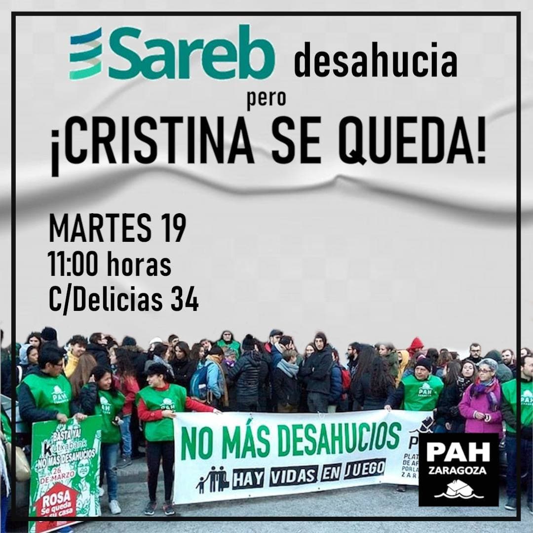 Sareb desahucia pero ¡Cristina se queda!