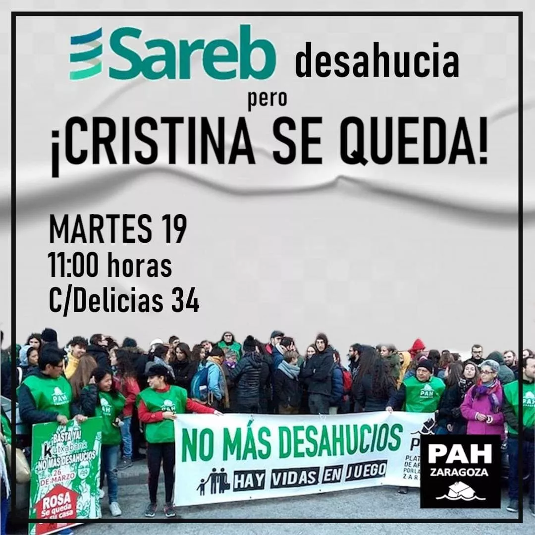 Sareb desahucia pero ¡Cristina se queda!