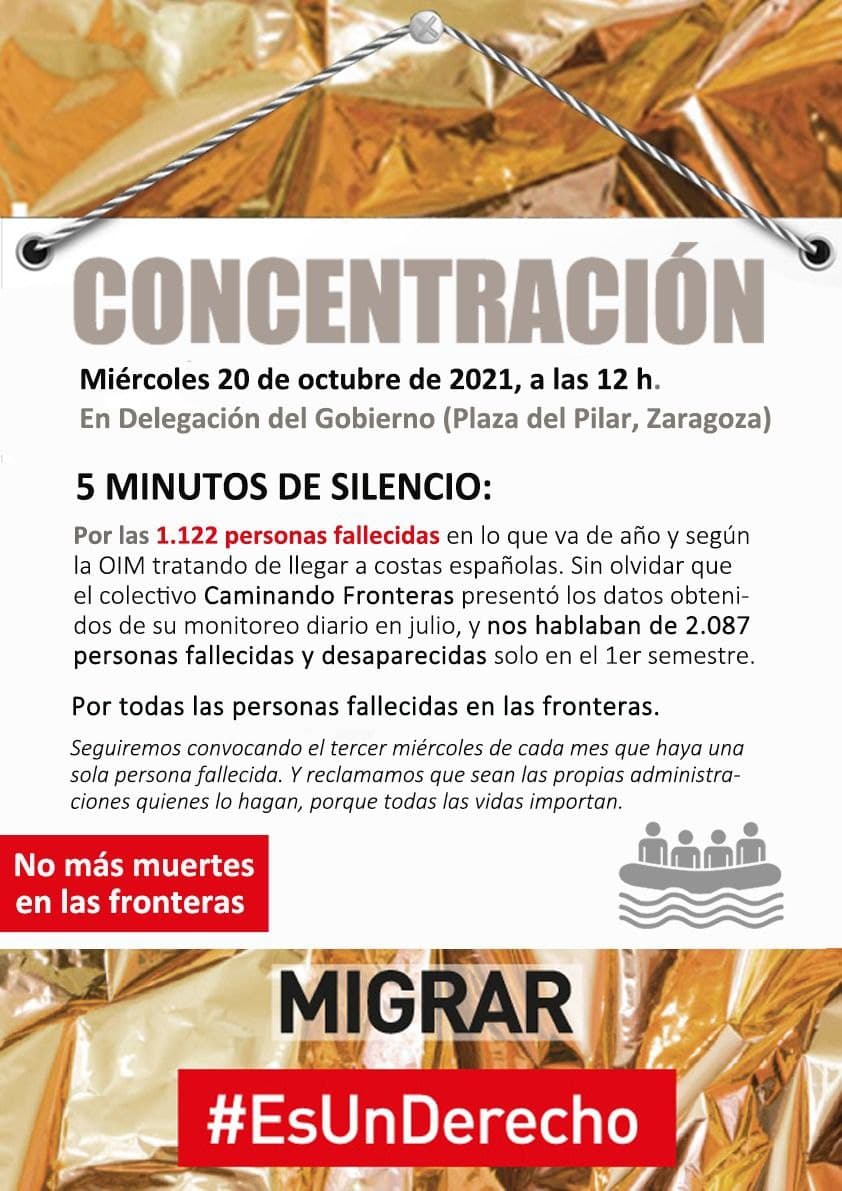 Concentración por todas personas fallecidas en la frontera