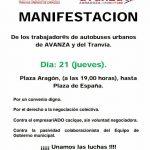 Manifestación Comité Avanza y Tranvía