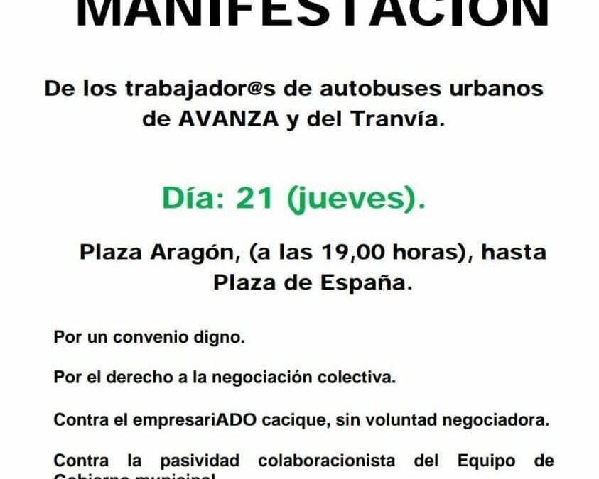 Manifestación Comité Avanza y Tranvía
