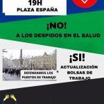 Concentración ¡No! a los despidos en el Salud