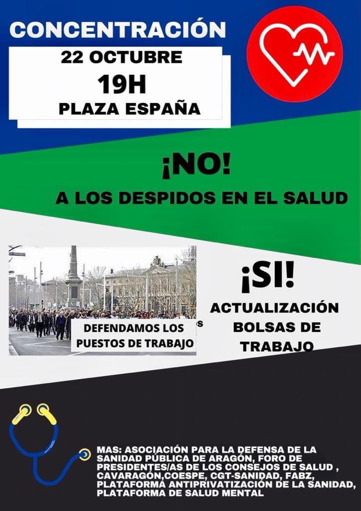 Concentración ¡No! a los despidos en el Salud
