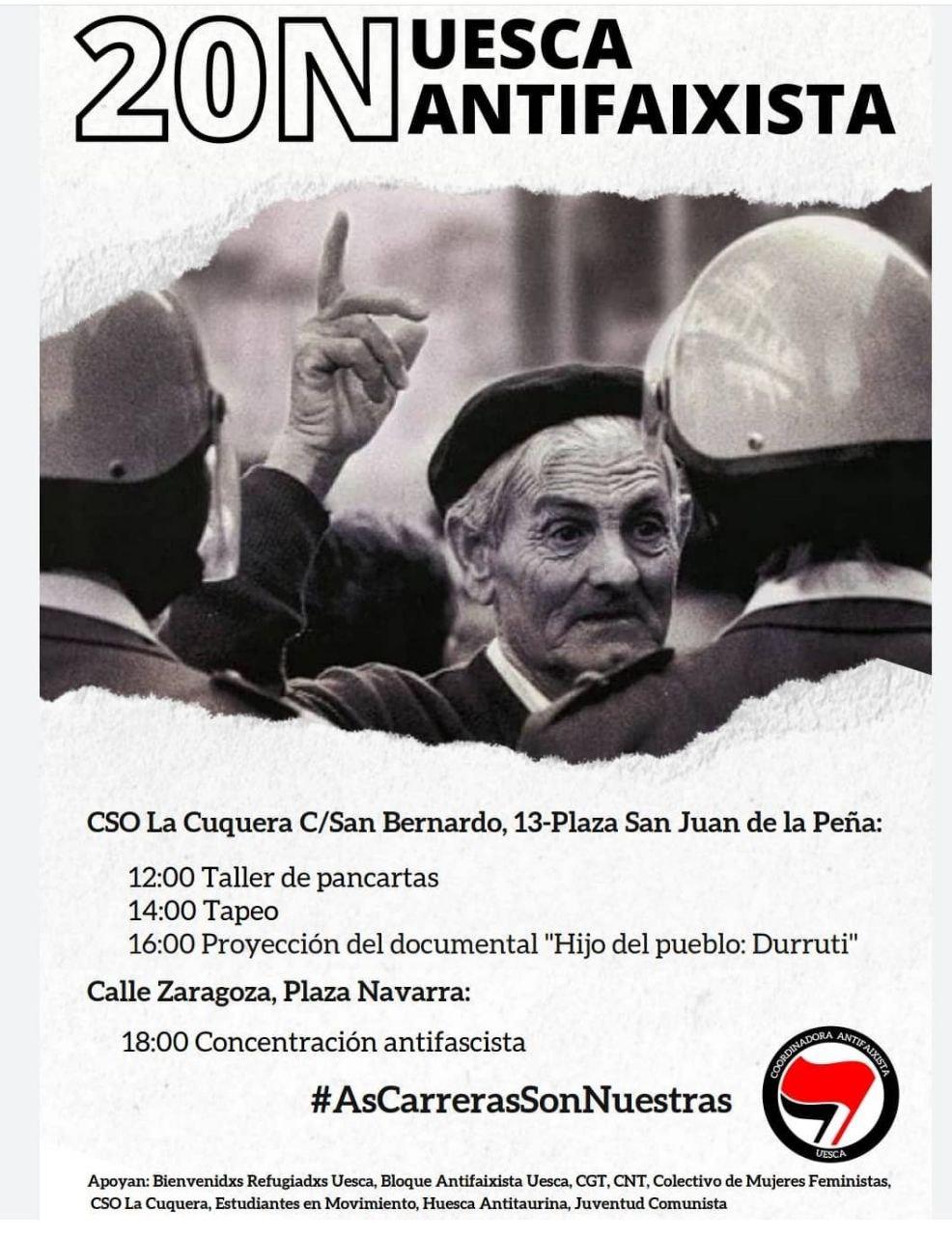Concentración antifascista 20N- Huesca