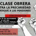 Concentración contra la precariedad y el ataque de las pensiones