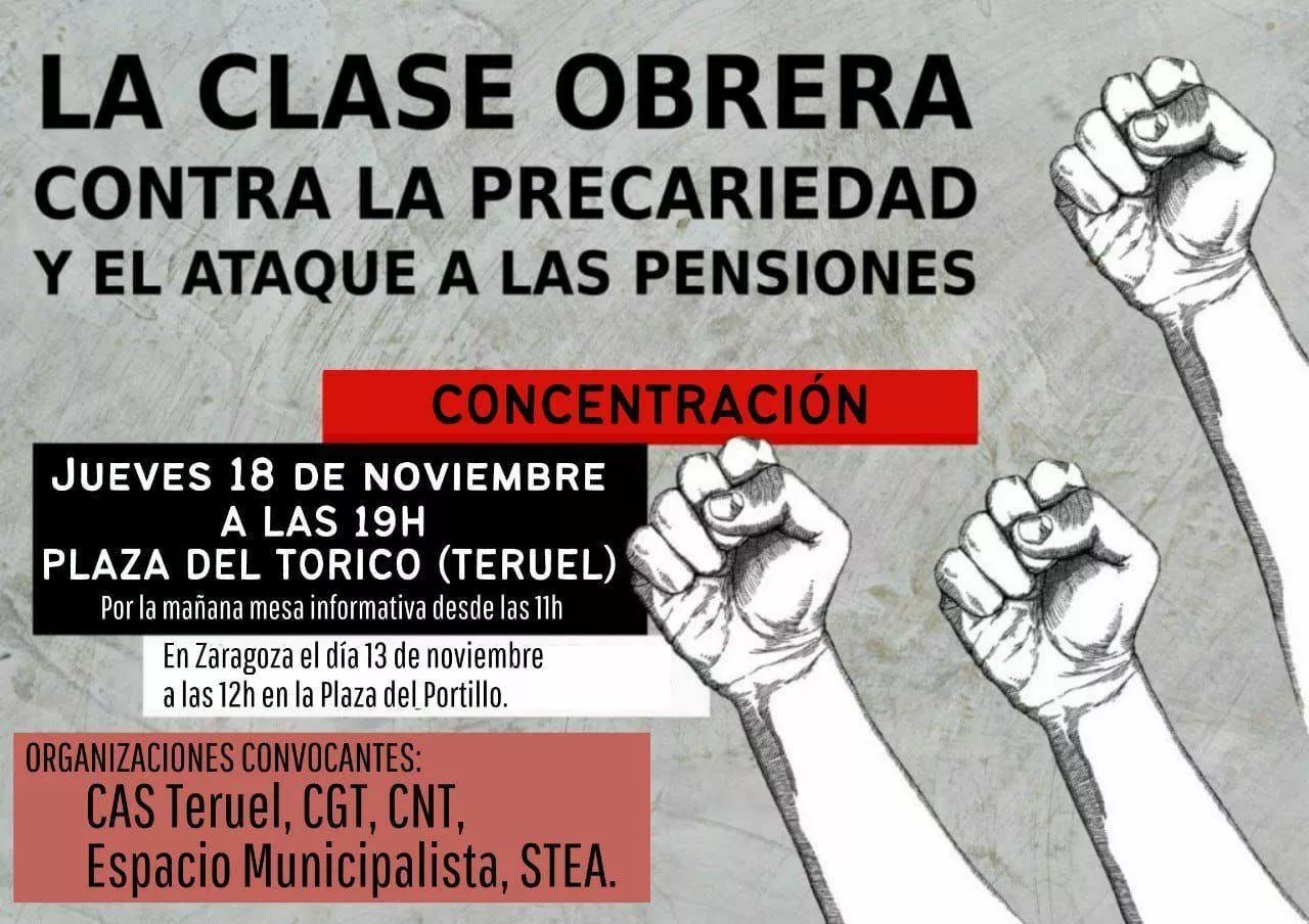 Concentración contra la precariedad y el ataque de las pensiones