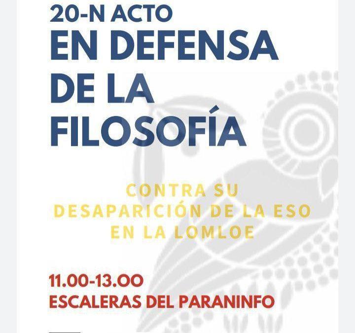 20N Acto en defensa de la Filosofía
