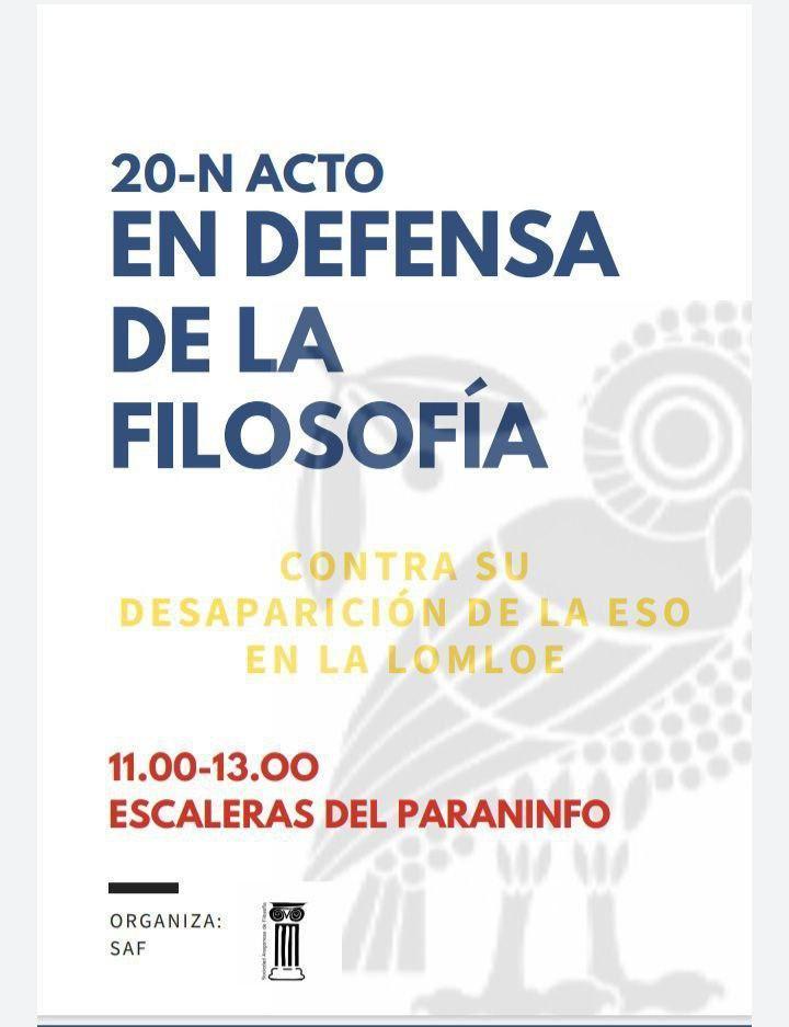 20N Acto en defensa de la Filosofía
