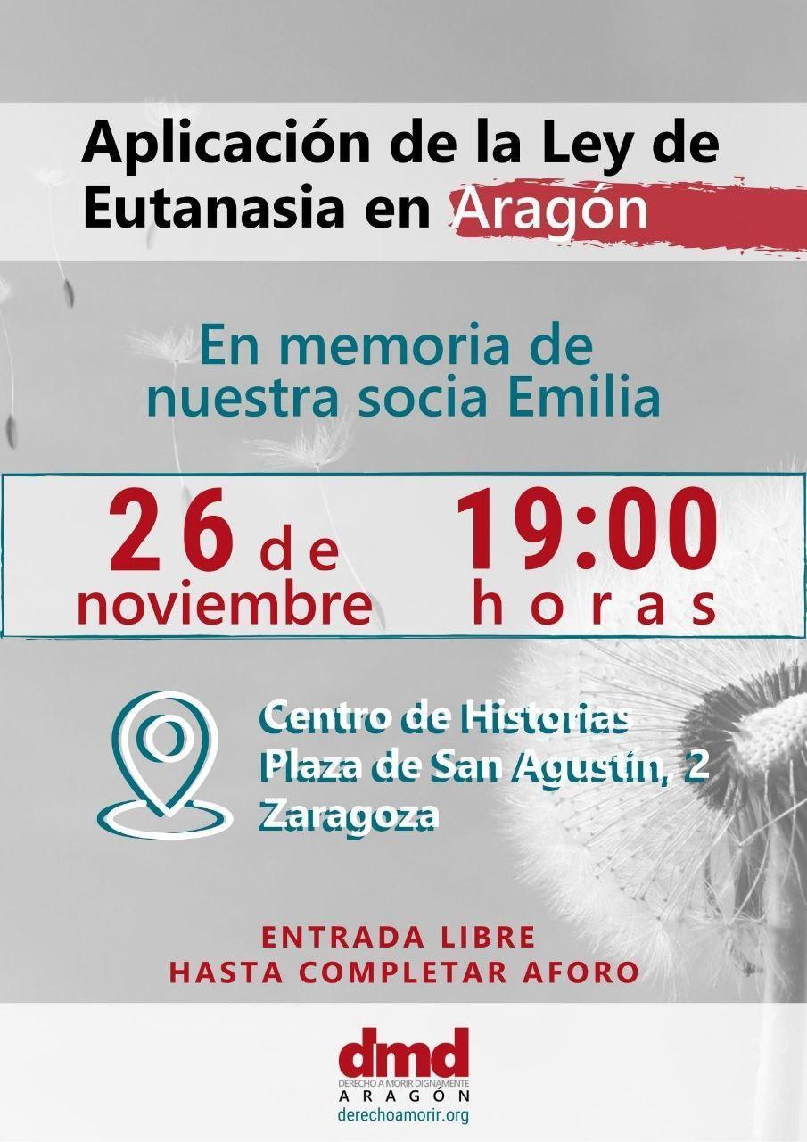 Charla "Aplicación de la Ley de Eutanasia en Aragón"