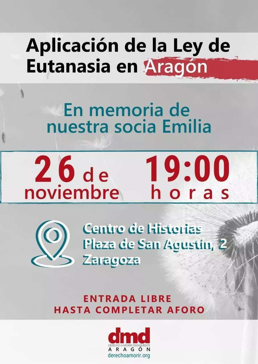Charla "Aplicación de la Ley de Eutanasia en Aragón"
