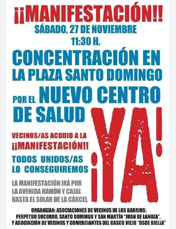 Manifestación por un nuevo centro de Salud en Huesca