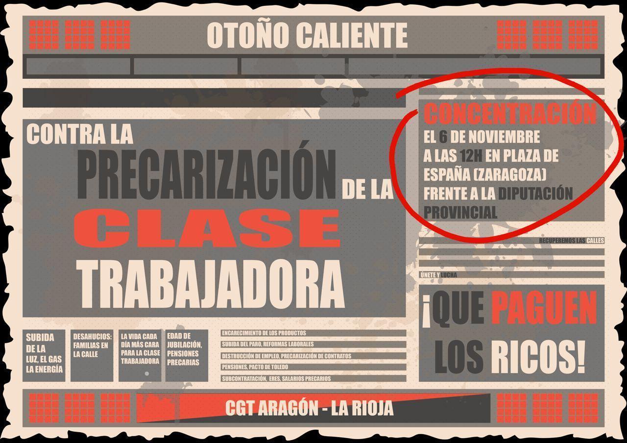 Concentración contra la precarización de la clase trabajadora