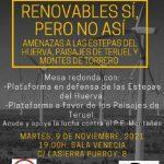 Mesa redonda: Renovables SÍ, pero NO ASÍ