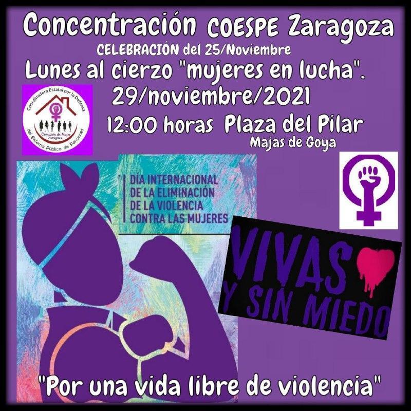 Concentración COESPE Zaragoza