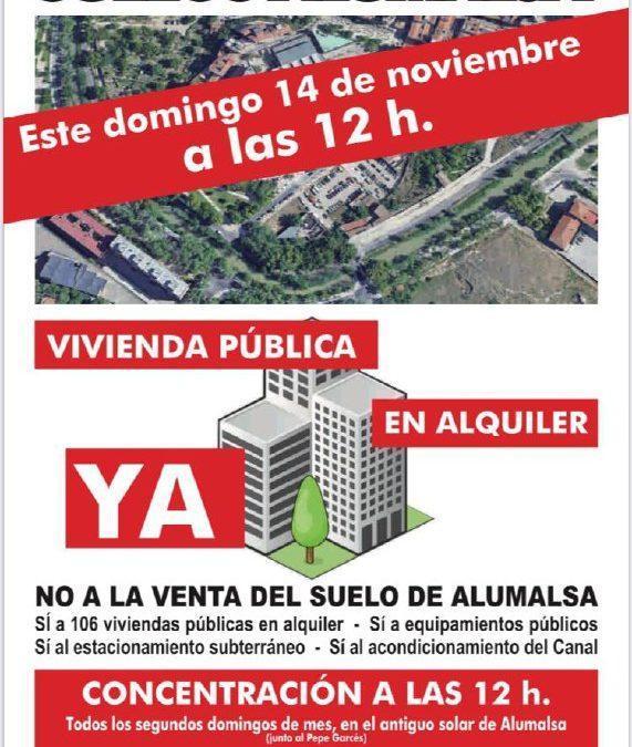 Concentración contra la venta del suelo Alumalsa