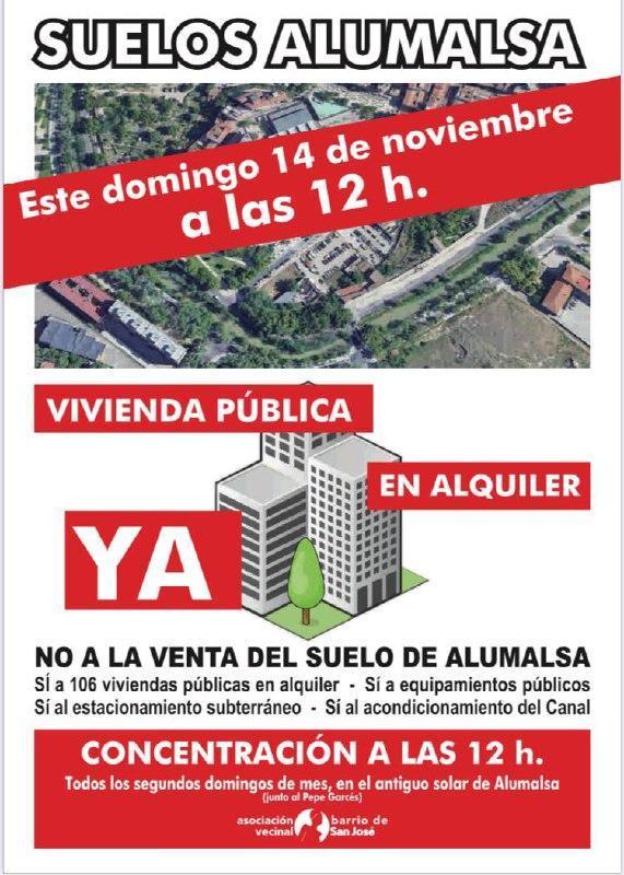 Concentración contra la venta del suelo Alumalsa