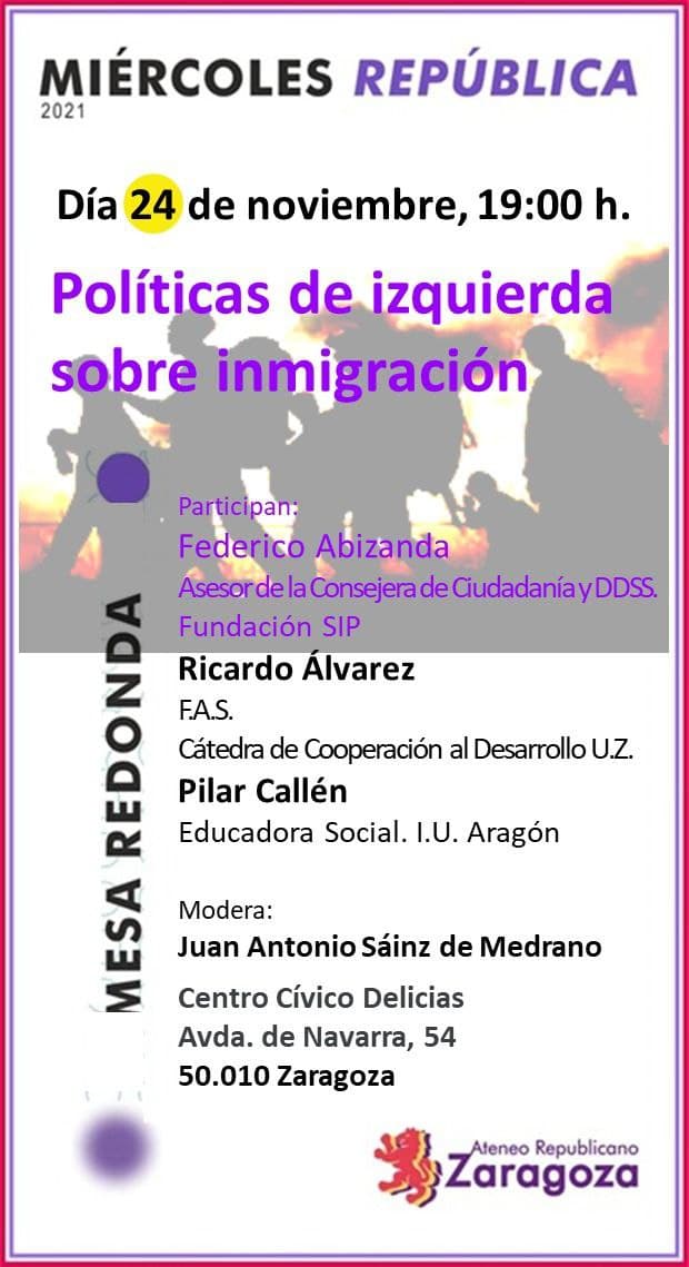 Charla: Políticas de izquierda sobre inmigración
